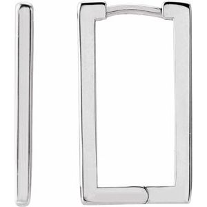 Sterling Silver Geometric Hinged 20mm Hoop Earrings