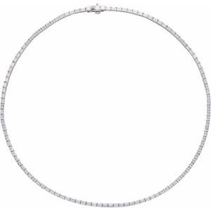 14K White 11 3/4 CTW Lab-Grown Diamond Line 16 Necklace