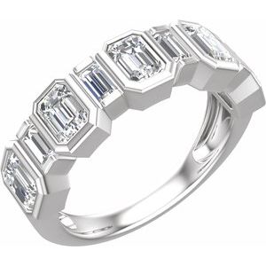 14K White 1 1/2 CTW Lab-Grown Diamond Anniversary Band