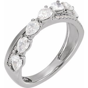 14K White 1 1/8 CTW  Lab-Grown Diamond Ring