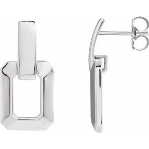 Sterling Silver Geometric Drop Earrings