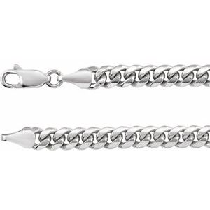 Sterling Silver 5 mm Miami Cuban Curb 20" Chain