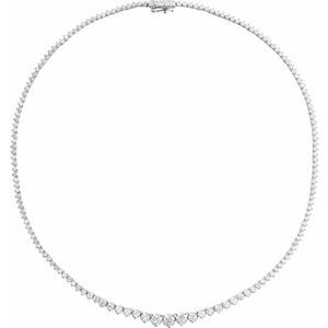 14K White 9 1/2 CTW Lab-Grown Diamond Line 16 1/2 Necklace