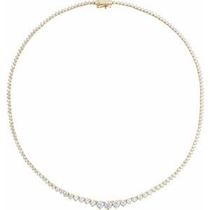 14K Yellow 9 1/2 CTW Lab-Grown Diamond Line 16 1/2 Necklace