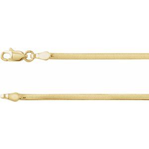 14K Yellow 1.95 mm Snake 18" Chain