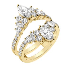 14K Yellow 2 CTW Lab-Grown Diamond Ring Guard