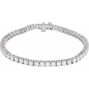 14K White 6 CTW Lab-Grown Diamond Line 7 Bracelet