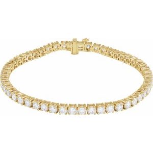 14K Yellow 6 CTW Lab-Grown Diamond Line 7 Bracelet
