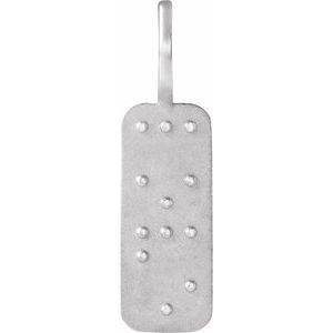 Sterling Silver Love Braille Pendant