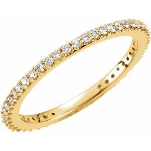 14K Yellow 1/3 CTW Natural Diamond Stackable Ring