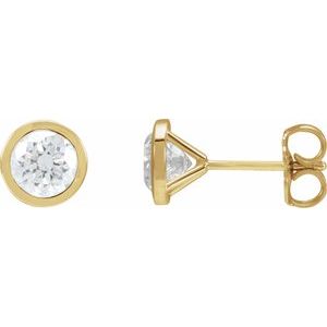 14K Yellow 1 1/2 CTW Lab-Grown Diamond Cocktail-Style Earrings
