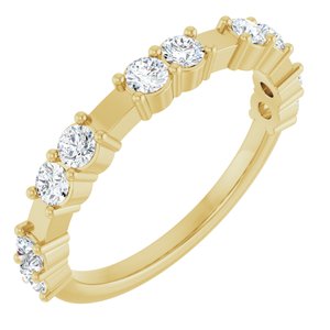14K Yellow 5/8 CTW Lab-Grown Diamond Anniversary Band