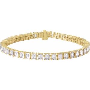 14K Yellow 10 1/2 CTW Lab-Grown Diamond Line 7" Bracelet