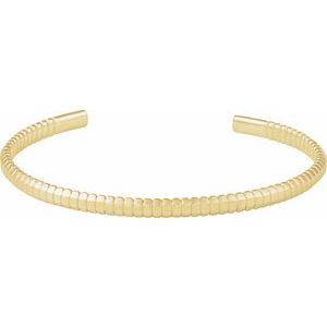14K Yellow Cuff 7" Bracelet