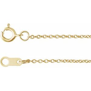 14K Yellow Gold-Filled 1 mm Ultra-Lightweight Cable 16 Chain