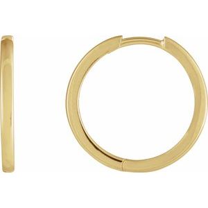 14K Yellow Hinged 18 mm Hoop Earring