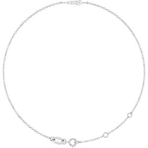 14K White 1/10 Natural Diamond Graduated 6 1/2-7 1/2 Bracelet