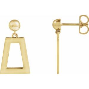 14K Yellow Geometric Earrings