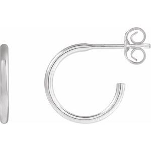 Sterling Silver 12 mm Hoop Earrings