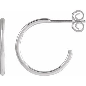 Sterling Silver 15 mm Hoop Earrings