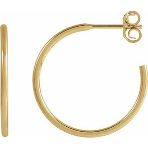 14K Yellow Gold-Filled 20 mm Hoop Earrings