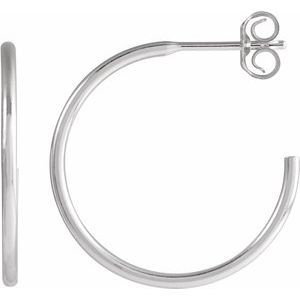 Sterling Silver 20 mm Hoop Earrings