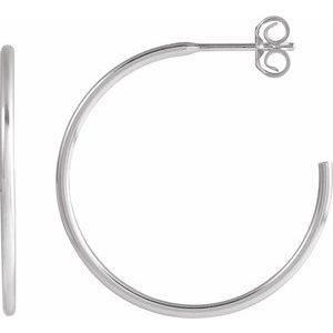 Sterling Silver 25 mm Hoop Earrings