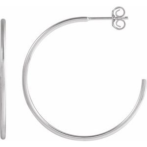 Sterling Silver 30 mm Hoop Earrings