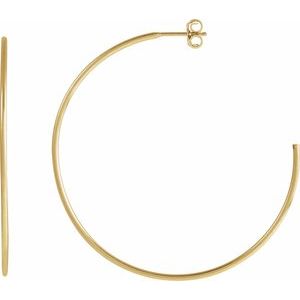 14K Yellow Gold-Filled 45 mm Hoop Earrings