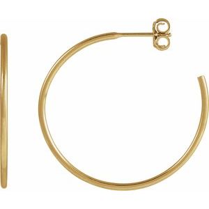 14K Yellow Gold-Filled 30 mm Hoop Earrings
