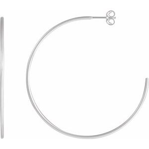 Sterling Silver 45 mm Hoop Earrings
