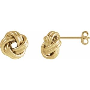 14K Yellow 8 mm Knot Earrings