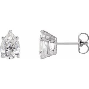 14K White 5/8 CTW Lab-Grown Diamond Earrings