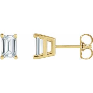 14K Yellow 1 1/2 CTW Lab-Grown Diamond Earrings