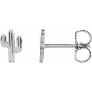 Sterling Silver Cactus Earrings
