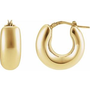 14K Yellow Electroform 20 mm Hoop Earrings