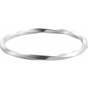 Sterling Silver Twisted 7 1/2" Bangle Bracelet