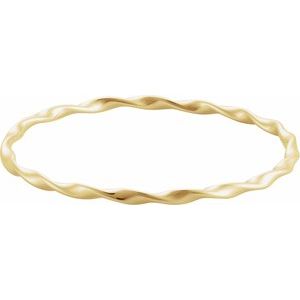 14K Yellow Twisted Bangle 7 1/2 Bracelet