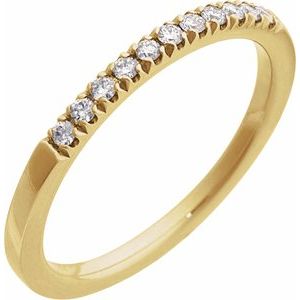 14K Yellow 1/6 CTW Natural Diamond Stackable Ring