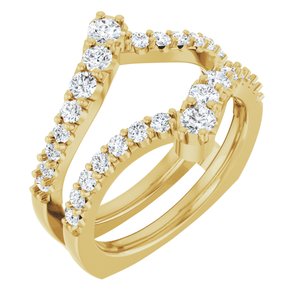 14K Yellow 1 CTW Lab-Grown Diamond Ring Guard