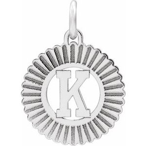 Sterling Silver Initial K Pendant