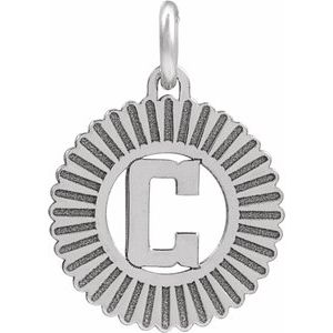 Sterling Silver Initial C Pendant
