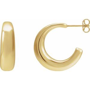 14K Yellow 19.2 mm Hoop Earrings
