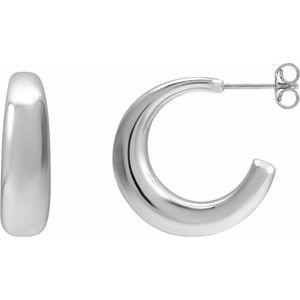 Sterling Silver 19.2 mm Hoop Earrings