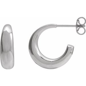 Sterling Silver 14.4 mm Hoop Earrings