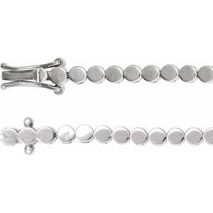 Sterling Silver Geometric Line 7 Bracelet