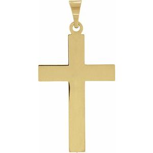 14K Yellow 22 x 14 mm Cross Pendant