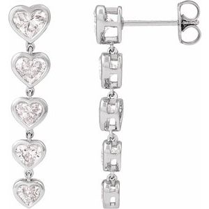 14K White 2 3/4 CTW Lab-Grown Diamond Earrings