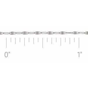 Sterling Silver 1.5 mm Keyhole Chain by the Inch