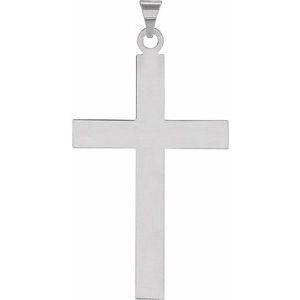 Sterling Silver 39x25 mm Cross Pendant